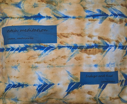 Indigo and Rust: A Study in Time  Stitch Meditation Kit