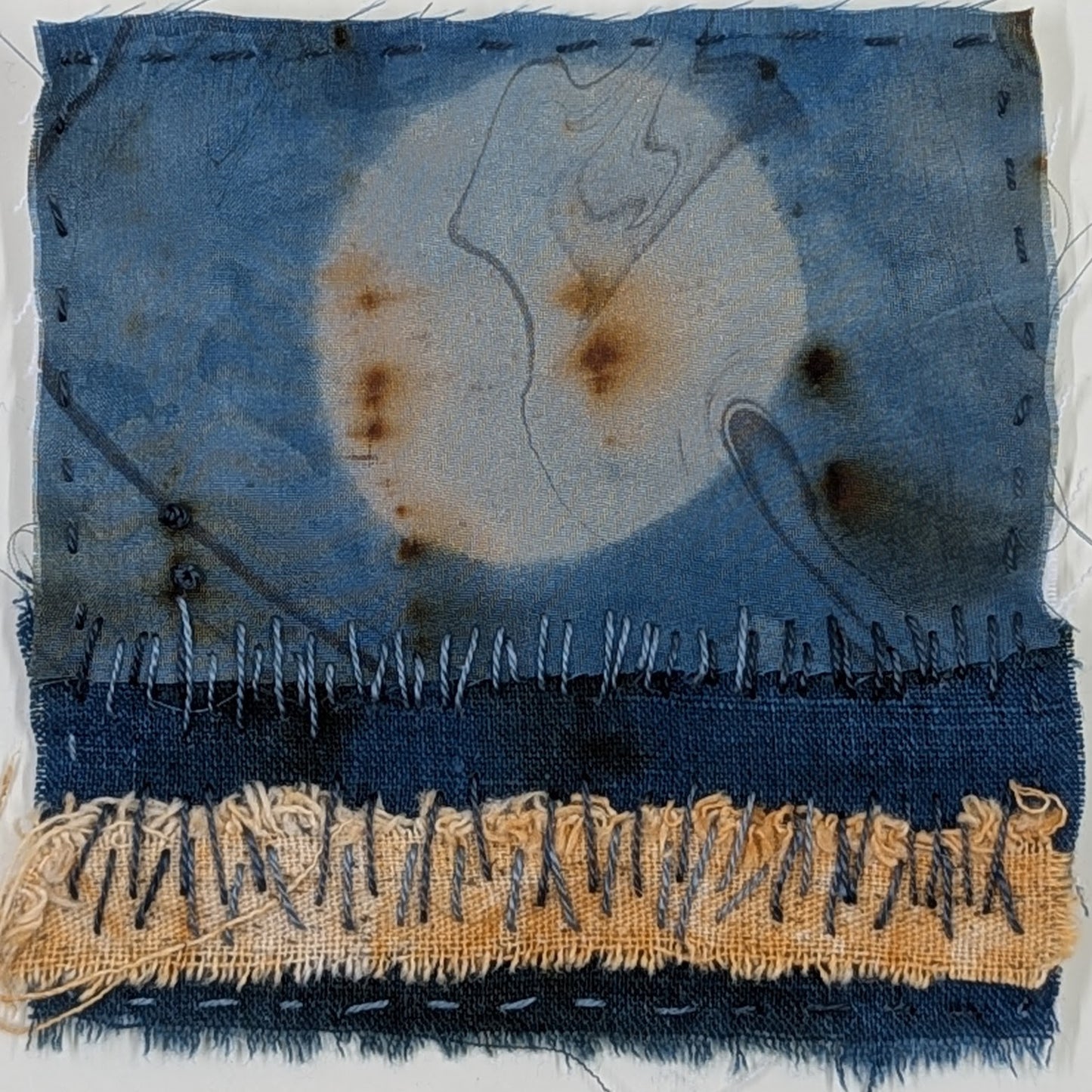 Indigo and Rust: A Study in Time  Stitch Meditation Kit